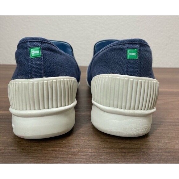 Cougar Shoes Slip On Canvas 10 Blue Snap Comfort Memory Cushion - Picture 6 of 9